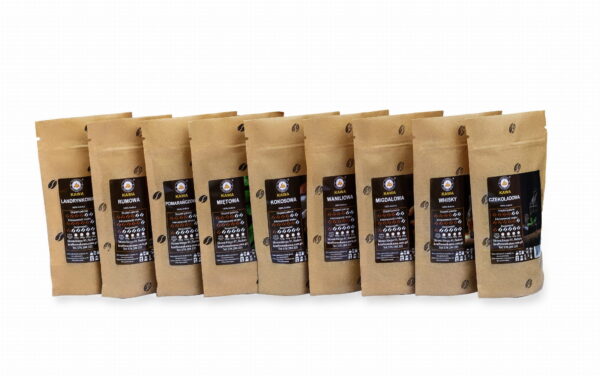 Zestaw Startowy Kaw Smakowych 9x100g Arabica 100%