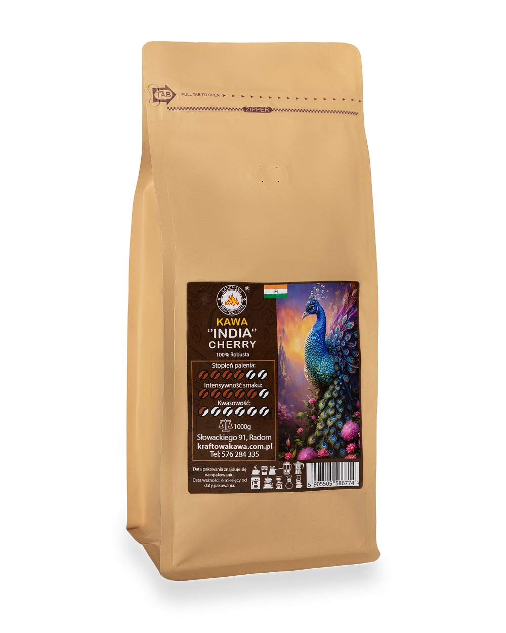 Kawa India Cherry A 250g-5000g